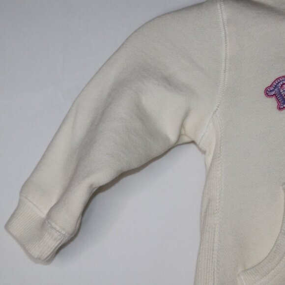 WONDER KIDS PRINCESS FULL ZIP UP HOODED SWEATSHIRT SZ 24 MONTHS CREAM PINK PURPL - Picture 7 of 16
